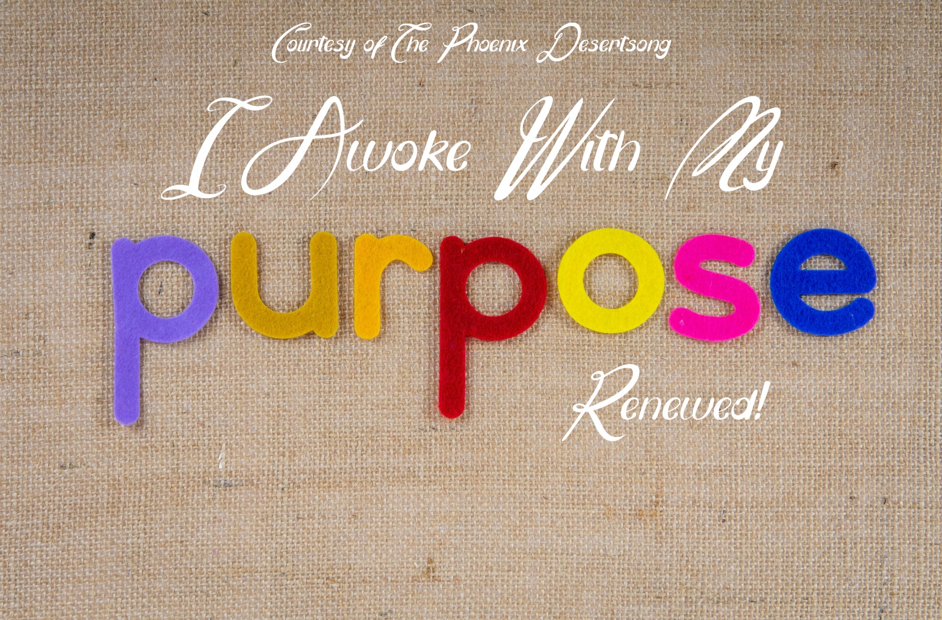 I Awoke With My Purpose Renewed